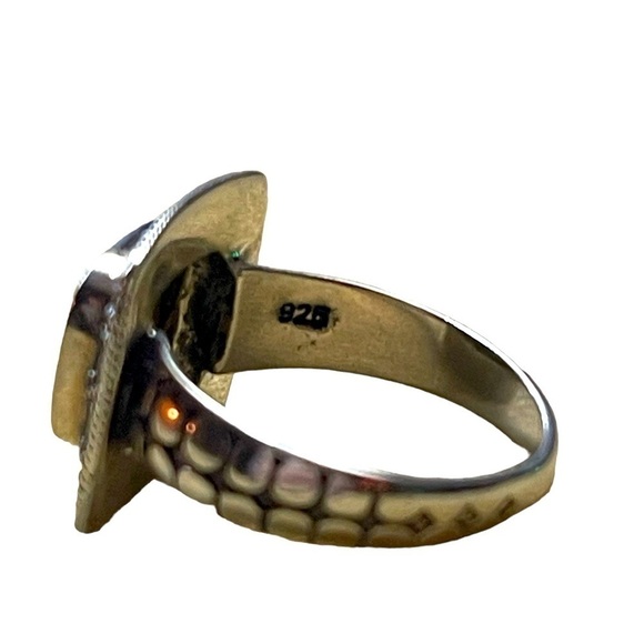 Abalone Shell Sterling Silver Ring (7.5) - Picture 9 of 10